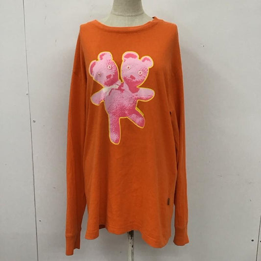 マークバイマークジェイコブス MARC by MARC JACOBS カットソー 長袖 長袖カットソー クルーネックカットソー ロングスリーブカットソー プリントTシャツ XS プリント 橙 / オレンジ /  メンズ USED 古着 中古 10109831