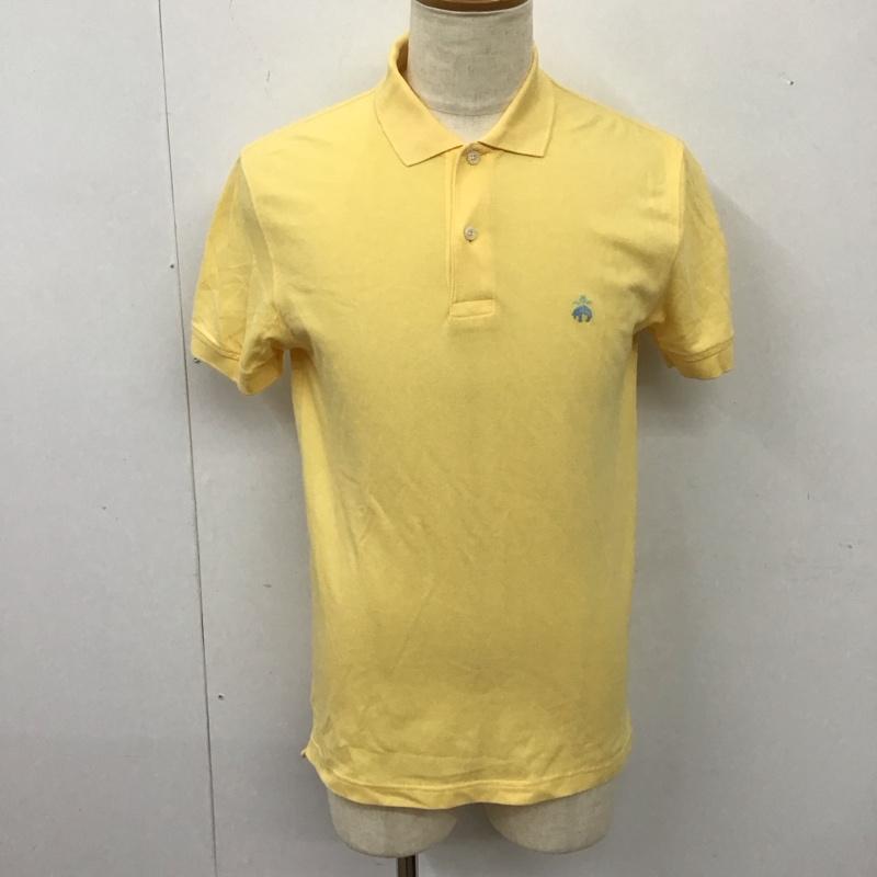 ブルックスブラザーズ BROOKS BROTHERS ポロシャツ 半袖 半袖ポロシャツ カラーシャツ 半袖カットソー S ロゴ、文字 黄 / イエロー / メンズ USED 古着 中古 10113750