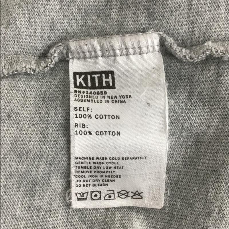 キス KITH Tシャツ 半袖 半袖カットソー プリントTシャツ クルーネックカットソー XL ロゴ、文字 灰 / グレー / メンズ USED 古着 中古 10105596