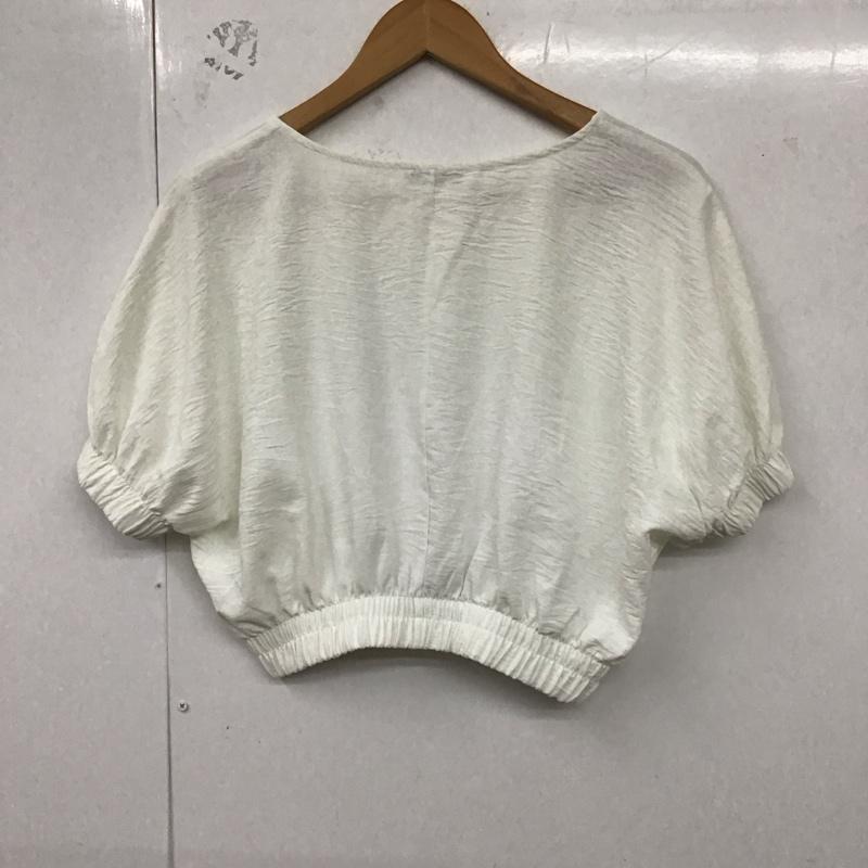 ザラ ZARA カットソー 半袖 半袖カットソー 無地Tシャツ クルーネックカットソー M 無地 白 / ホワイト / レディース USED 古着 中古 10129533