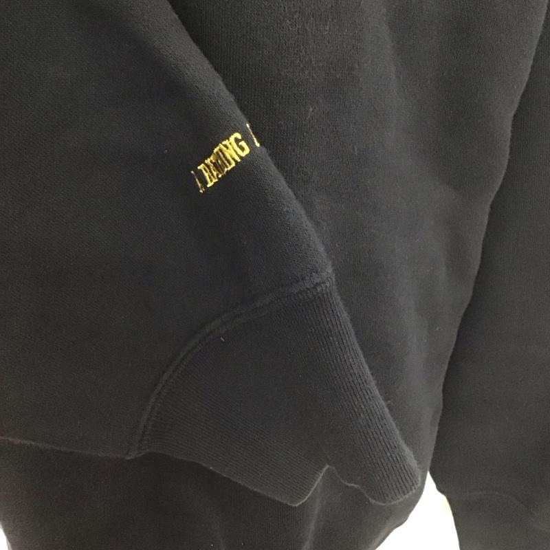 アベイシングエイプ A BATHING APE トレーナー 長袖 スウェット 裏起毛 ポケット付き XXL ロゴ、文字 黒 / ブラック / X 黄 / イエロー / メンズ USED 古着 中古 10107426