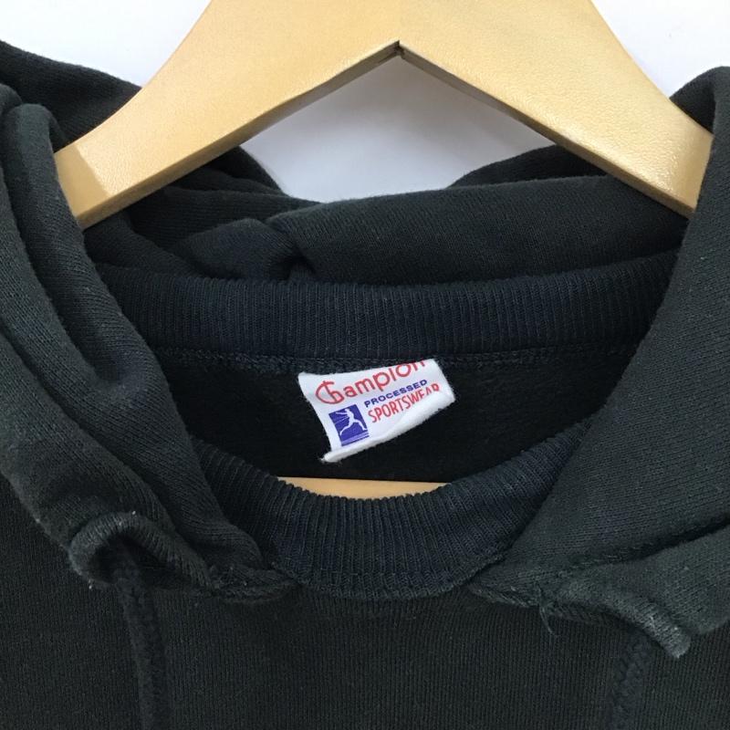 チャンピオン Champion パーカー 長袖 cwsn127 長袖スウェット パーカー プルオーバーパーカー ランタグ復刻 M 無地 黒 / ブラック / メンズ USED 古着 中古 10131235