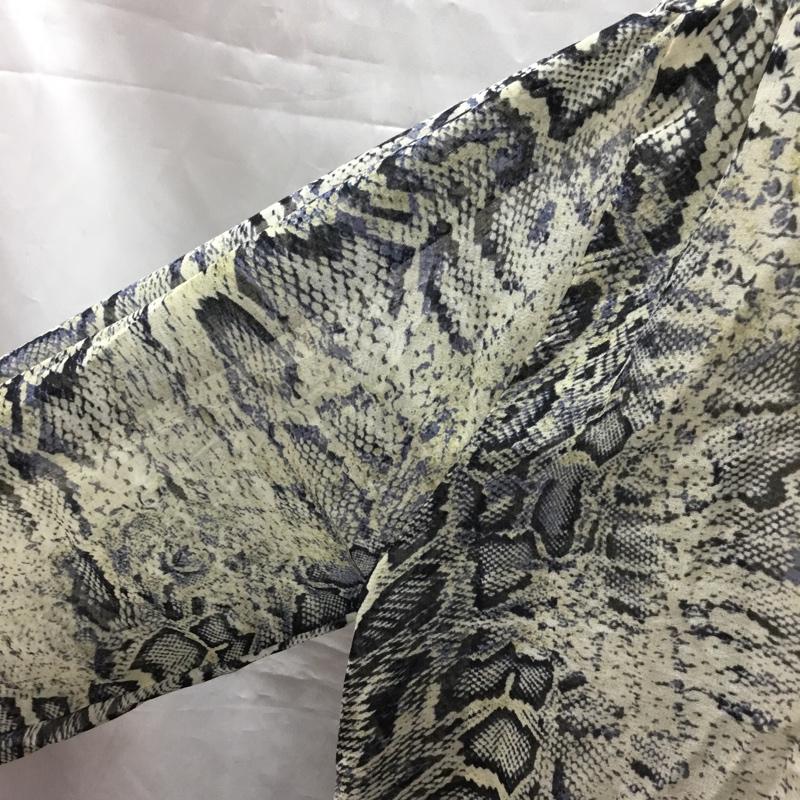 ザラ ZARA カットソー 長袖 8541 217 330 シアー スキッパー S ヘビ柄 マルチカラー / マルチカラー /  レディース USED 古着 中古 10112264