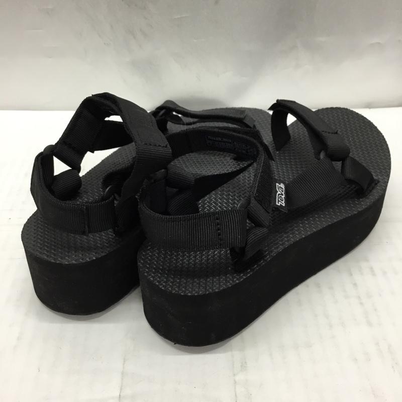 テバ Teva サンダル サンダル 1008844 FLATFORM UNIVERSAL 厚底サンダル 25cm 25.0cm ロゴ、文字 黒 / ブラック / レディース USED 古着 中古 10107591