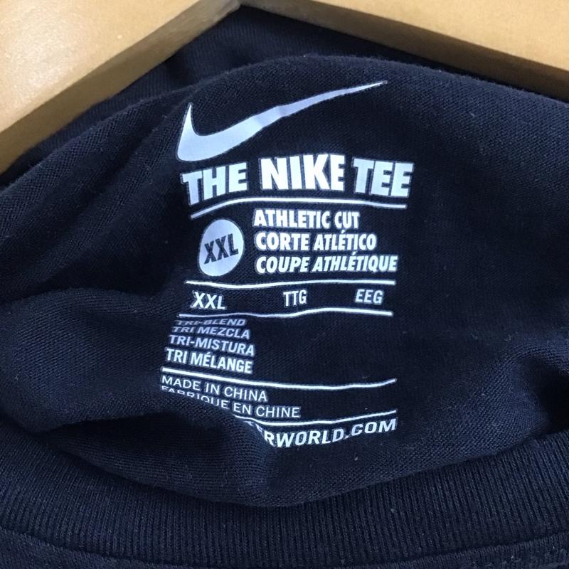 ナイキ NIKE Tシャツ 半袖 半袖カットソー プリントTシャツ クルーネックカットソー スポーツウェア XXL プリント 黒 / ブラック / メンズ USED 古着 中古 10138570