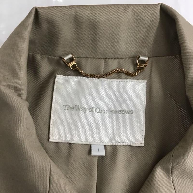 ザウェイオブシックレイビームス The Way of Chic Ray Beams ジャケット、上着 ジャケット、ブレザー ジャケット カジュアルジャケット カラージャケット コート 1 無地 茶 / ブラウン / レディース USED 古着 中古 10122831