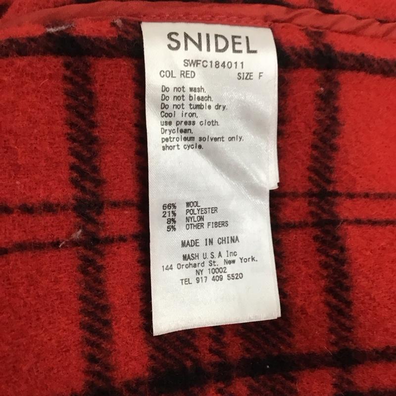 スナイデル SNIDEL コート コート一般 swfc184011 オーバーサイズダッフルコート FREE 無地 赤 / レッド / レディース USED 古着 中古 10121710