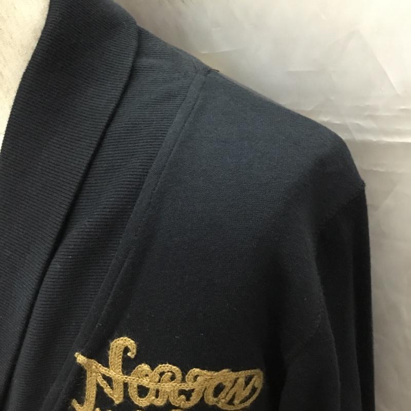 ノートン Norton カーディガン 長袖 33N1208 スウェット ショールカラー バックプリント 刺繍 M ロゴ、文字 黒 / ブラック / メンズ USED 古着 中古 10109267