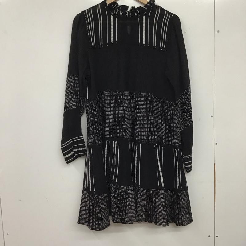 ザラ ZARA ワンピース ひざ丈スカート M 黒 / ブラック / レディース USED 古着 中古 10139539