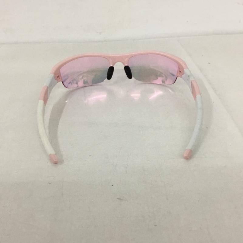 オークリー OAKLEY めがね・サングラス サングラス 03-886J FLAK JACKET スポーツサングラス ミラーレンズ 箱有 ロゴ、文字 桃 / ピンク / X 白 / ホワイト / メンズ USED 古着 中古 10129391
