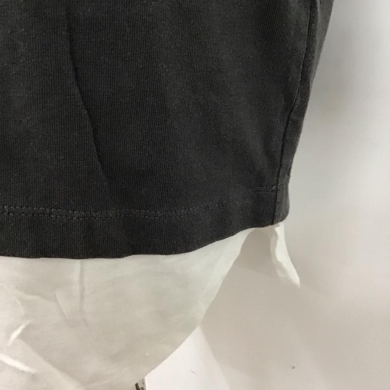 コーエン coen Tシャツ 半袖 7625-610-0200 USAコットンレイヤード5分袖 M 無地 チャコールグレー / チャコールグレー / X 白 / ホワイト / レディース USED 古着 中古 10116806