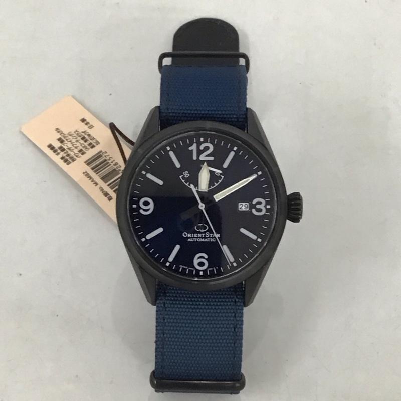 オリエントスター ORIENTSTAR 腕時計 アナログ(自動巻き) RK-AU0207L ロゴ、文字 紺 / ネイビー / メンズ USED 古着 中古 10134428