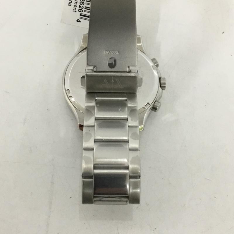 アルマーニエクスチェンジ A/X ARMANIEXCHANGE 腕時計 アナログ(クォーツ式) AX2155 ロゴ、文字 銀 / シルバー / X 紺 / ネイビー / メンズ USED 古着 中古 10129445