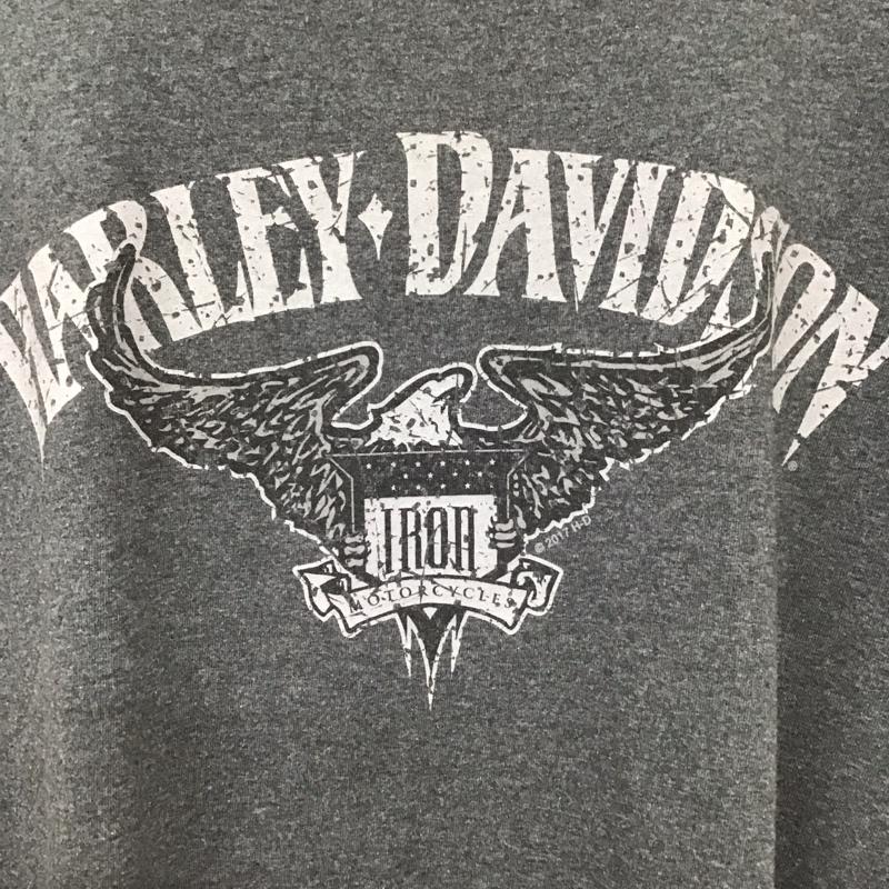 ハーレーダビッドソン Harley-Davidson タンクトップ タンクトップ ノースリーブカットソー プリントTシャツ クルーネックカットソー タンクトップ プリント 灰 / グレー / メンズ USED 古着 中古 10131497
