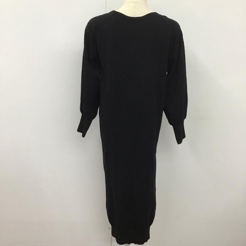 シンプリシテェ Simplicite カーディガン 長袖 ロング 無地 黒 / ブラック / レディース USED 古着 中古 10128406