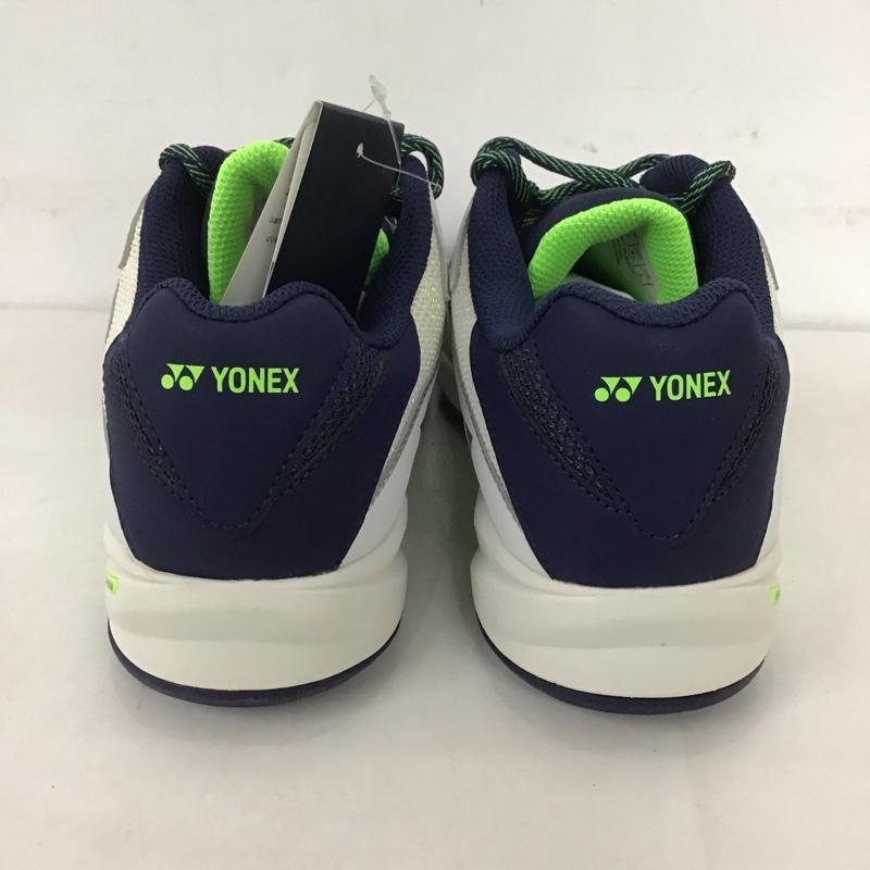 ヨネックス YONEX カジュアルシューズ カジュアルシューズ パワークッション 107D SHT107D テニスシューズ 24.5cm 無地 白 / ホワイト / X 紺 / ネイビー / レディース USED 古着 中古 10125822