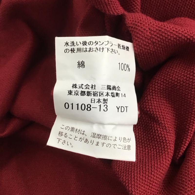 バーバリーロンドン Burberry London ポロシャツ 長袖 長袖ポロシャツ 長袖カットソー カラーシャツ L 無地 えんじ / ワインレッド / メンズ USED 古着 中古 10145257