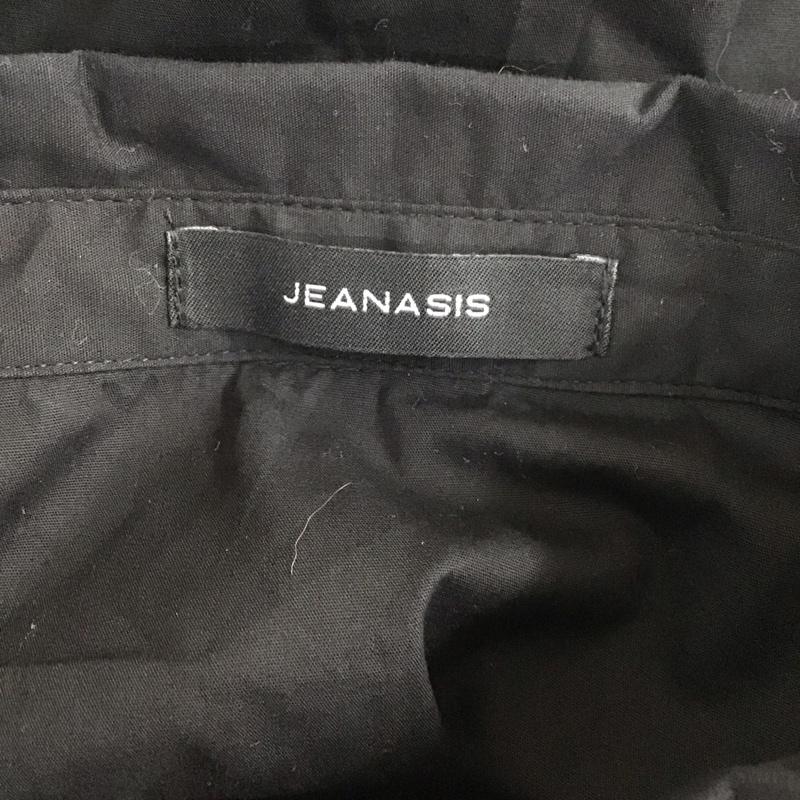 ジーナシス JEANASIS カットソー 七分袖 JS063729MC シャーリングシャツ FREE 刺繍 黒 / ブラック /  レディース USED 古着 中古 10108591