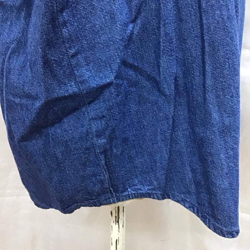 ザラ ZARA シャツ、ブラウス 長袖 長袖シャツ カラーシャツ 長袖カットソー デニムシャツ L 無地 青 / ブルー / レディース USED 古着 中古 10116351