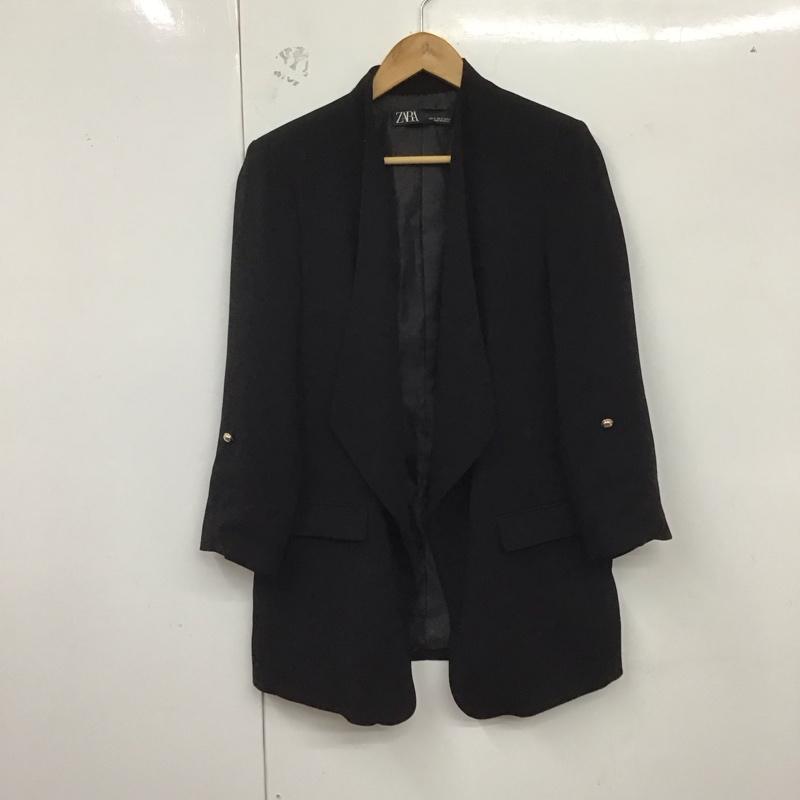 ザラ ZARA ジャケット、上着 ジャケット、ブレザー 長袖 M 無地 黒 / ブラック / レディース USED 古着 中古 10128960