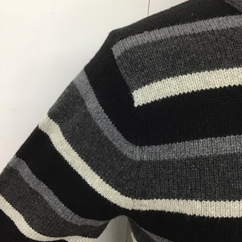 パタゴニア patagonia ニット、セーター 長袖 長袖ニットカットソー クルーネックカットソー セーター ボーダーニットカットソー XS ボーダー柄 灰 / グレー / X 黒 / ブラック / メンズ USED 古着 中古 10107801