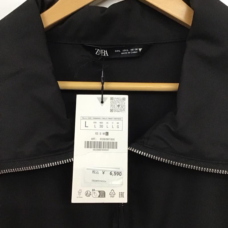 ザラ ZARA ベスト ベスト 8338 997 800 プルオーバー タグ付き L 無地 黒 / ブラック / レディース USED 古着 中古 10131304
