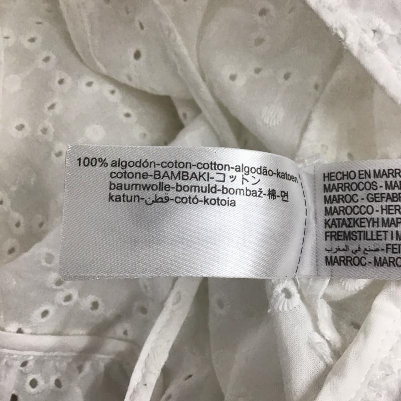 ザラ ZARA シャツ、ブラウス 長袖 L 無地 白 / ホワイト / レディース USED 古着 中古 10124880