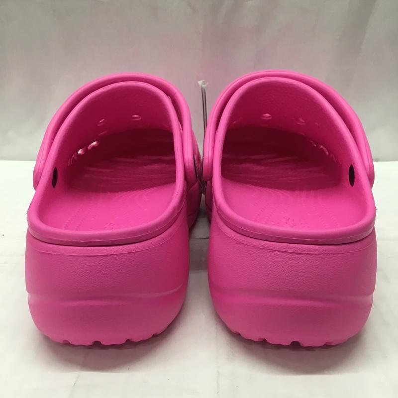クロックス crocs サンダル サンダル 208186-6QQ バヤ プラットフォーム 厚底 25cm タグ付き 25.0cm ロゴ、文字 桃 / ピンク / レディース USED 古着 中古 10110559
