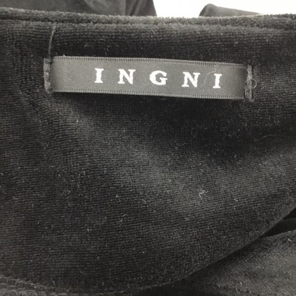イング INGNI カットソー  長袖カットソー 刺繍 M 無地 黒 / ブラック /  レディース USED 古着 中古 10026867
