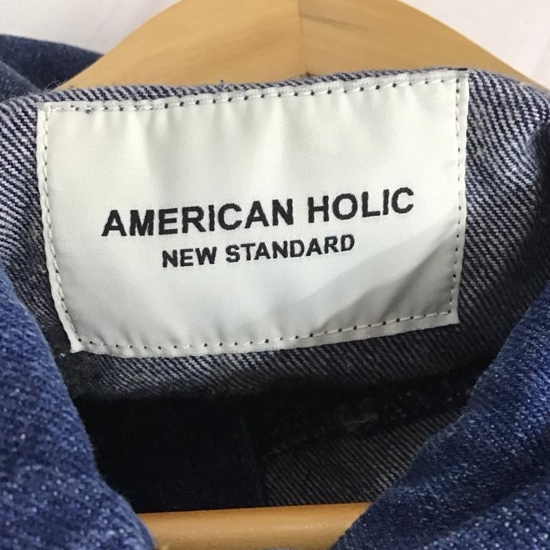 アメリカンホリック AMERICAN HOLIC ジャケット、上着 ジャケット、ブレザー デニムジャケット Gジャン FREE 無地 インディゴ / インディゴ / レディース USED 古着 中古 10131040
