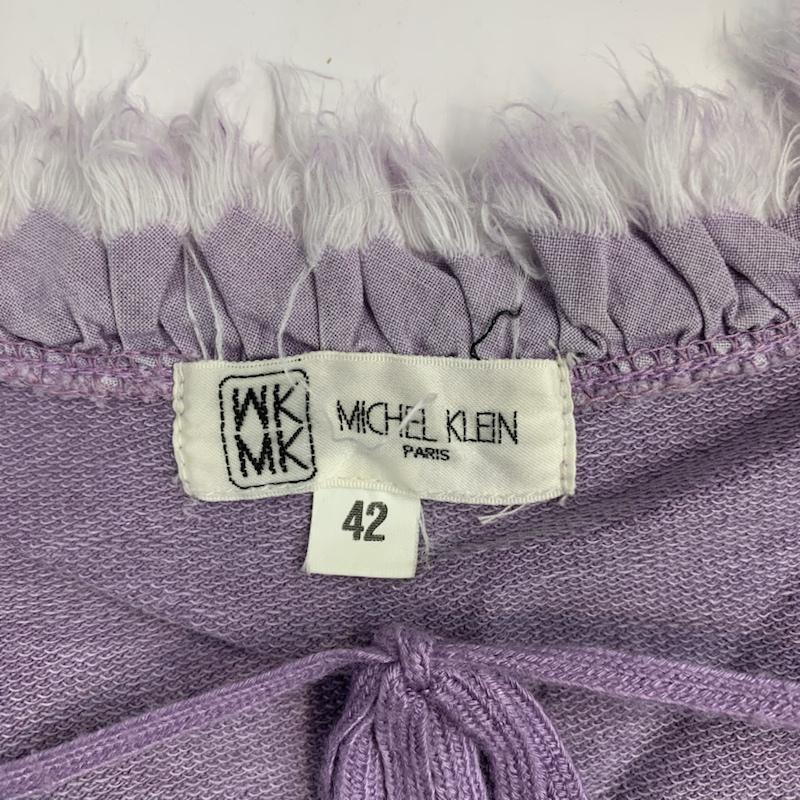ミッシェル・クラン MICHEL KLEIN カットソー 長袖 42 無地 紫 / パープル /  レディース USED 古着 中古 10042418