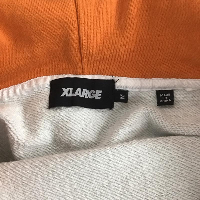 エクストララージ XLARGE パーカー 長袖 長袖パーカー ジップカラーパーカー スウェット プルオーバー M ロゴ、文字 灰 / グレー /  メンズ USED 古着 中古 10126862