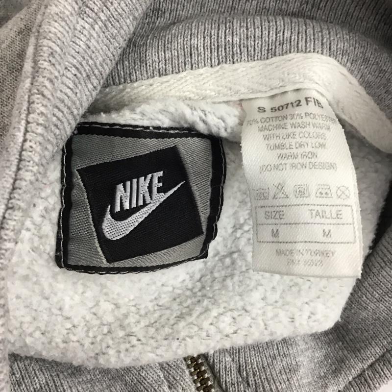 ナイキ NIKE トレーナー 長袖 長袖トレーナー スウェット 長袖カットソー ジップアップネックカットソー 90s M ロゴ、文字 灰 / グレー / メンズ USED 古着 中古 10112059