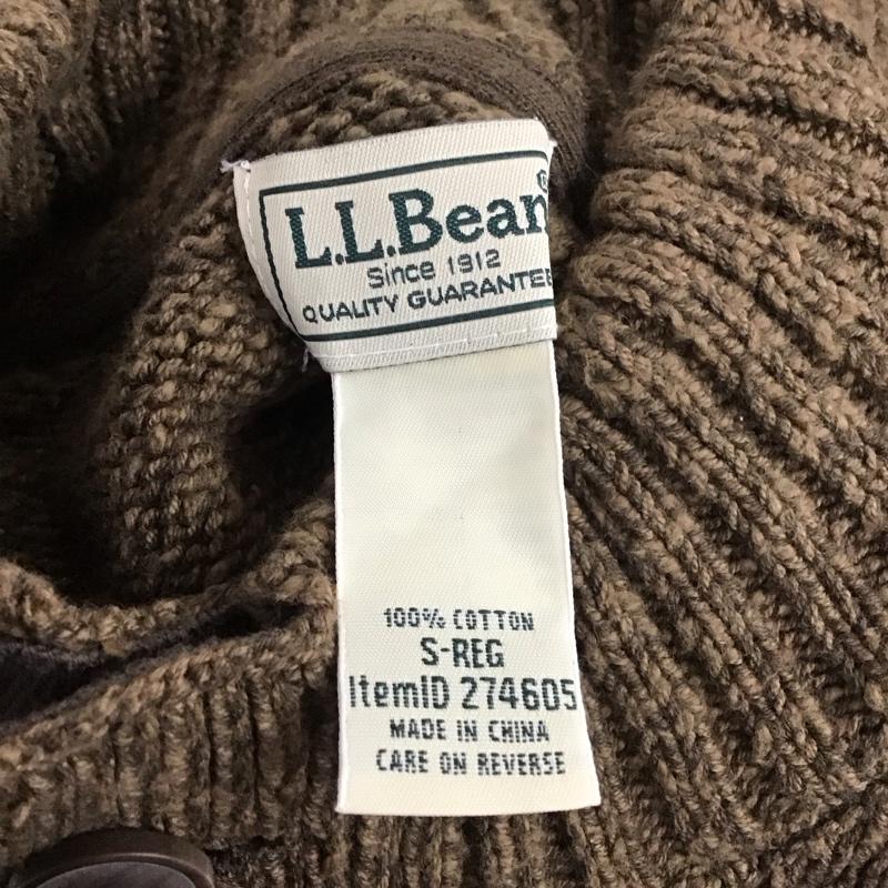 エルエルビーン L.L.Bean ニット、セーター 長袖 長袖ニット 長袖カットソー リブニット セーター ヘンリーネック S 無地 茶 / ブラウン / メンズ USED 古着 中古 10111131