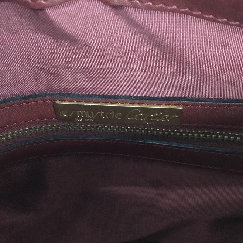 カルティエ Cartier ボストンバッグ ボストンバッグ マストライン ミニボストン ハンドバッグ ロゴ、文字 茶 / ブラウン / レディース USED 古着 中古 10132847