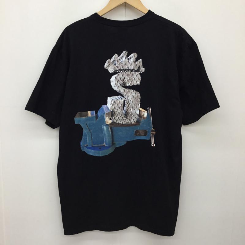 ステューシー STUSSY Tシャツ 半袖 Tuff Stuff Tee L ロゴ、文字 X プリント 黒 / ブラック / メンズ USED 古着 中古 10139087