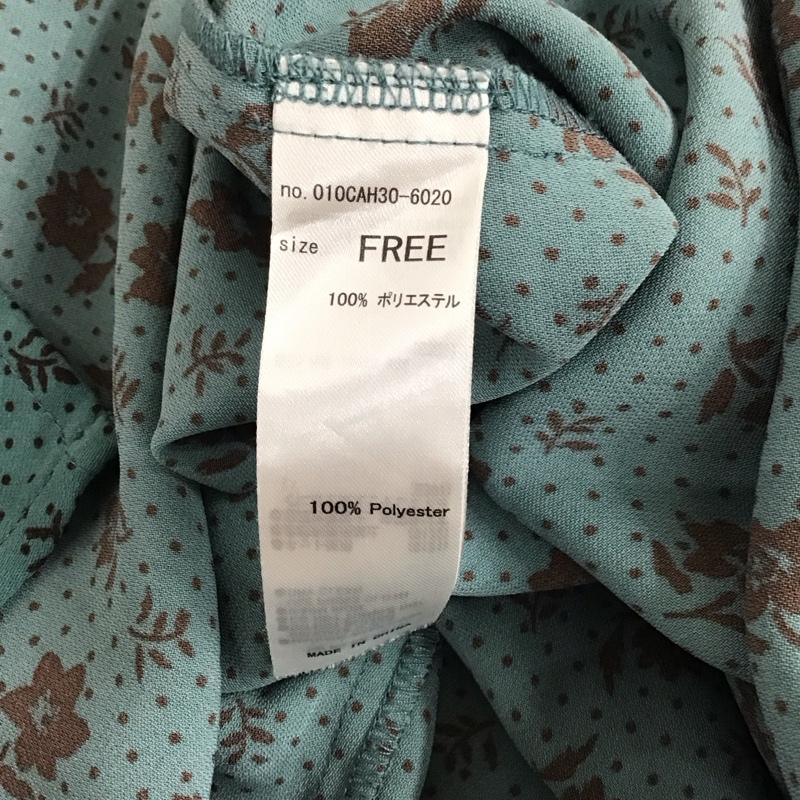 マウジー MOUSSY シャツ、ブラウス 半袖 010CAH30-6020 VINTAGE FLOWER 開襟 FREE 総柄 青 / ブルー / レディース USED 古着 中古 10119396