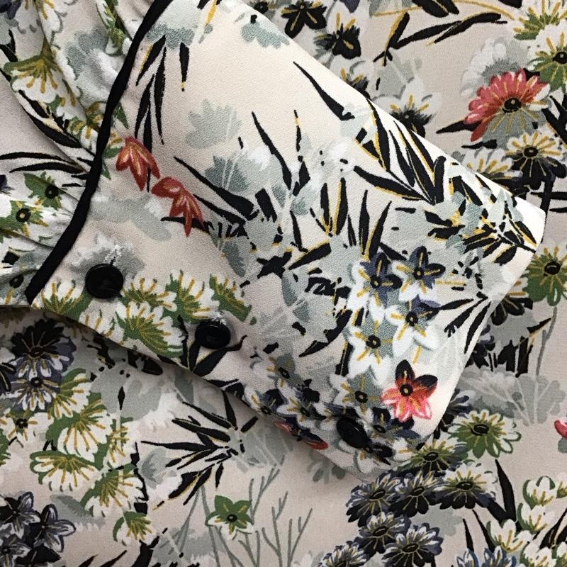 ザラベーシック ZARA BASIC カットソー 長袖 長袖カットソー クルーネックカットソー ロングスリーブカットソー プリントTシャツ S プリント マルチカラー / マルチカラー / レディース USED 古着 中古 10117985