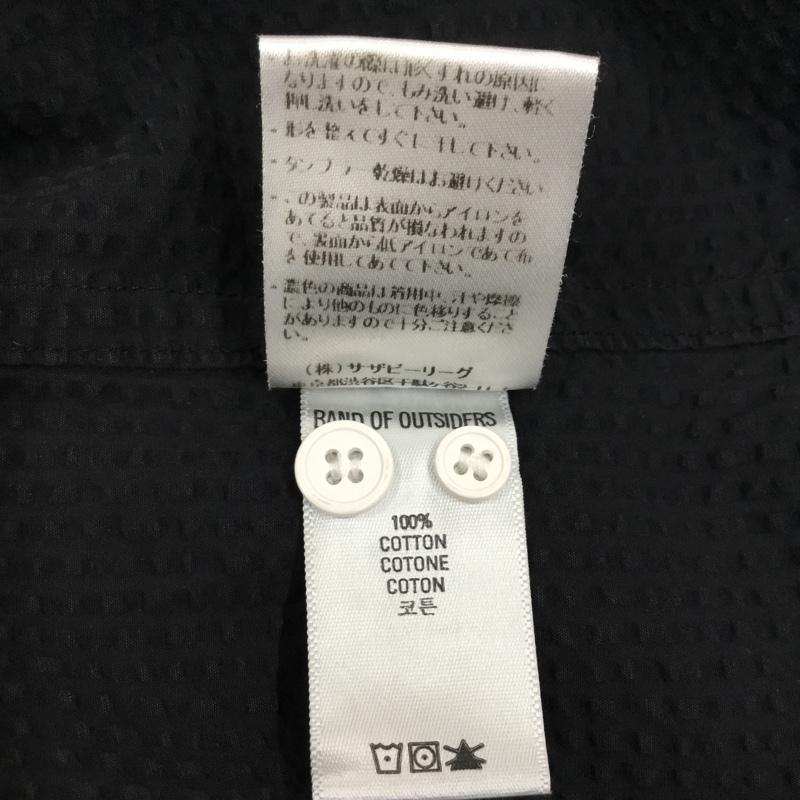 バンドオブアウトサイダーズ Band of Outsiders シャツ、ブラウス 長袖 ボタンダウンシャツ 2 無地 黒 / ブラック / メンズ USED 古着 中古 10108961