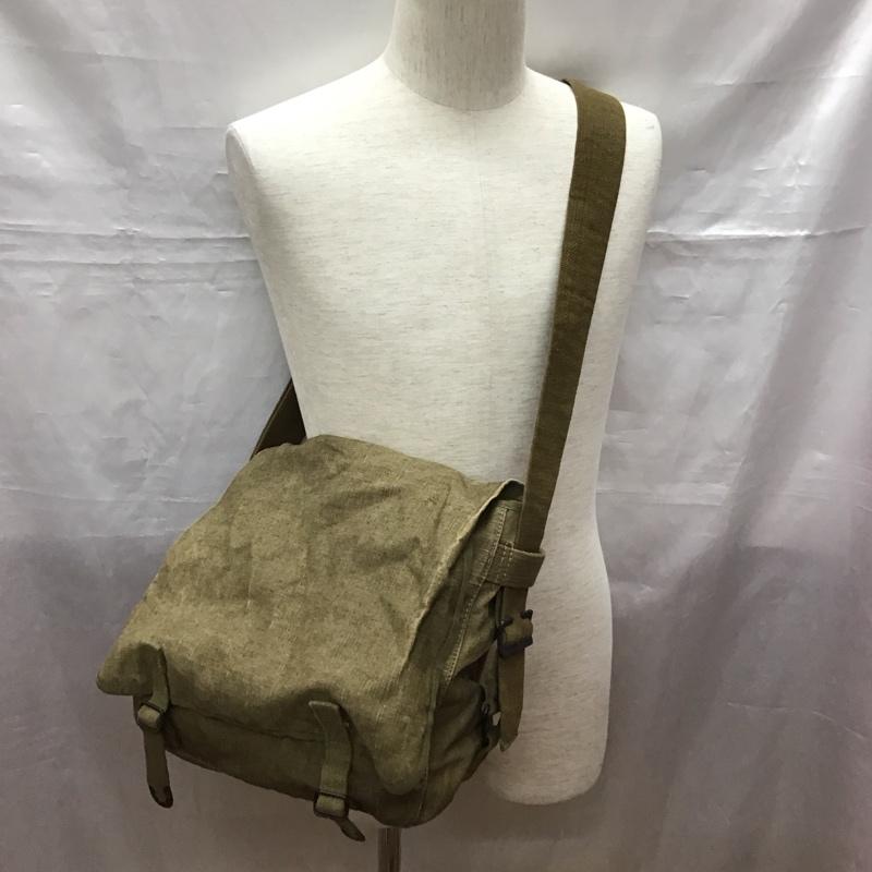 古着 USED ショルダーバッグ ショルダーバッグ ミリタリー フランス軍 リネンショルダー 無地 カーキ / カーキ / メンズ USED 古着 中古 10117912