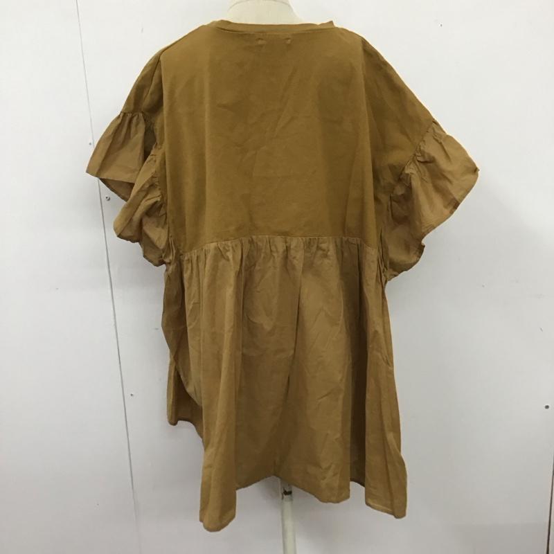 サマンサモスモス Samansa Mos2 カットソー 半袖 半袖カットソー 無地Tシャツ クルーネックカットソー フレア FREE 無地 茶 / ブラウン / レディース USED 古着 中古 10122709