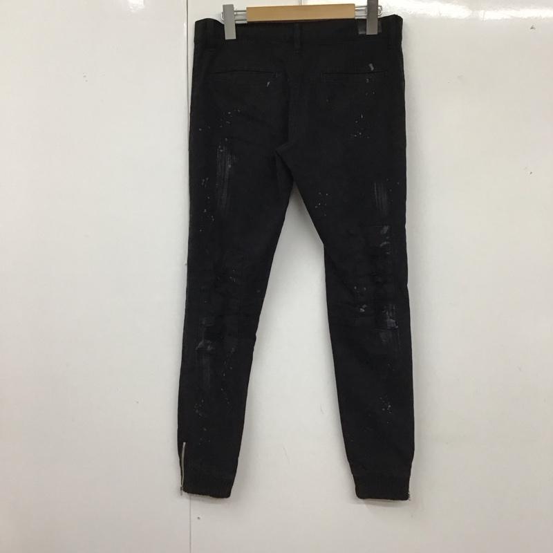 ダンケシェーン DANKE SCHON パンツ デニム、ジーンズ デニムパンツ スリムパンツ ストレッチパンツ ジーンズ プリント 黒 / ブラック / メンズ USED 古着 中古 10118243