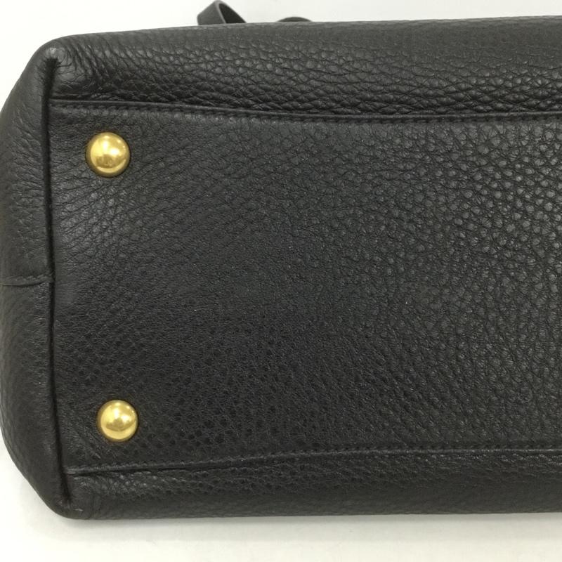 ミュウミュウ miu miu トートバッグ トートバッグ 2way ショルダー ロゴ、文字 黒 / ブラック / レディース USED 古着 中古 10126462