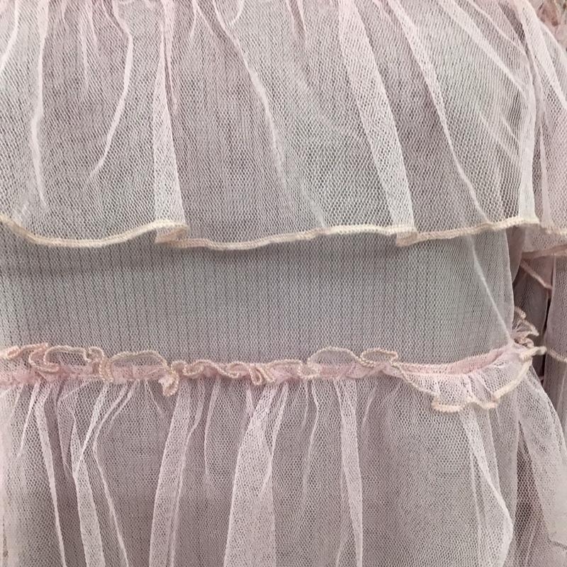 メリージェニー merry jenny カットソー 長袖 281912700301-01 チュールドッキングTOPS FREE 無地 桃 / ピンク /  レディース USED 古着 中古 10114765