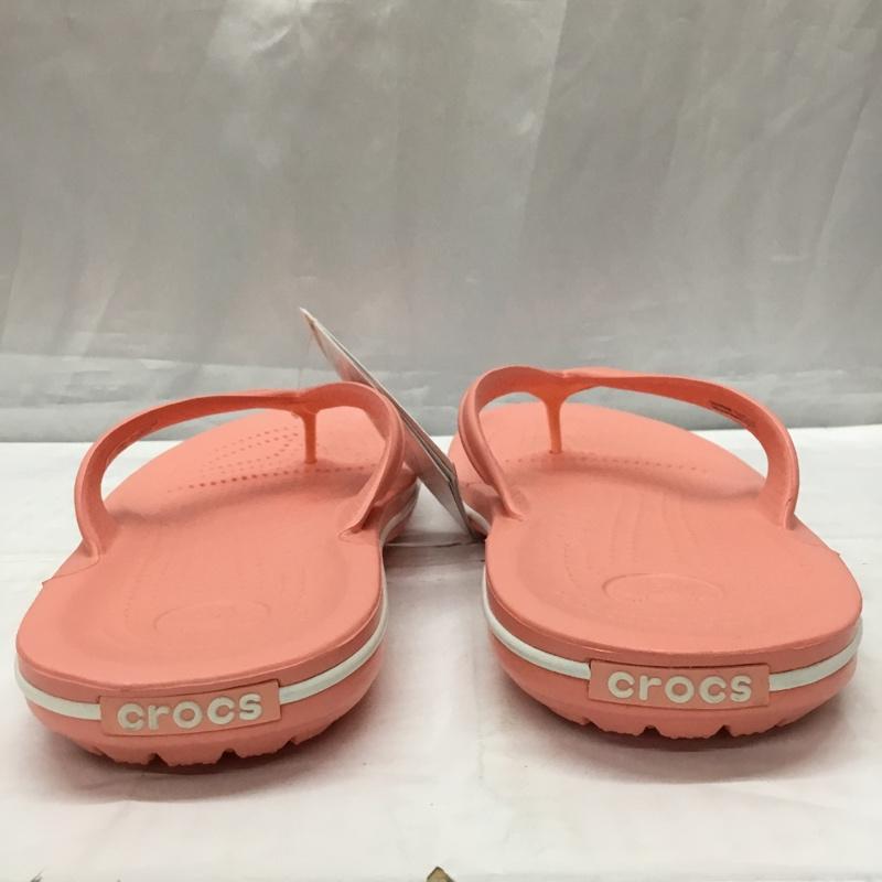 クロックス crocs サンダル サンダル 11033-6KP Crocband Flip 25cm ビーチサンダル 25.0cm ワンポイント 桃 / ピンク / レディース USED 古着 中古 10110657