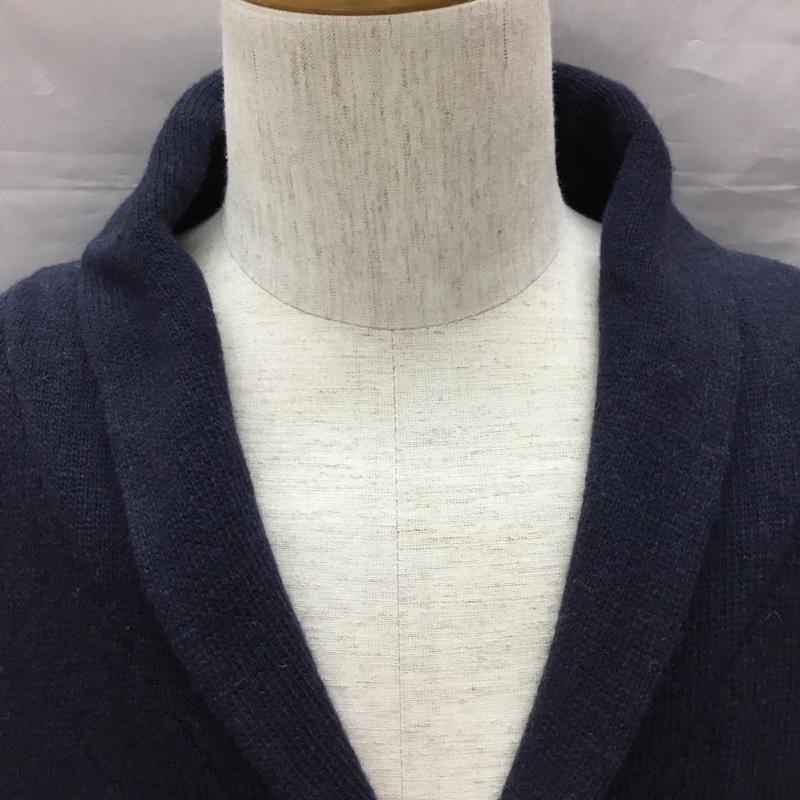 アダムエロペ ADAM ET ROPE カーディガン 長袖 長袖ニットカーディガン リブニットカーディガン 前ボタン L 無地 紺 / ネイビー / メンズ USED 古着 中古 10113339