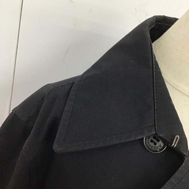 バーバリーロンドン Burberry London コート トレンチコート FRA43-180-09 40 無地 黒 / ブラック / レディース USED 古着 中古 10113026