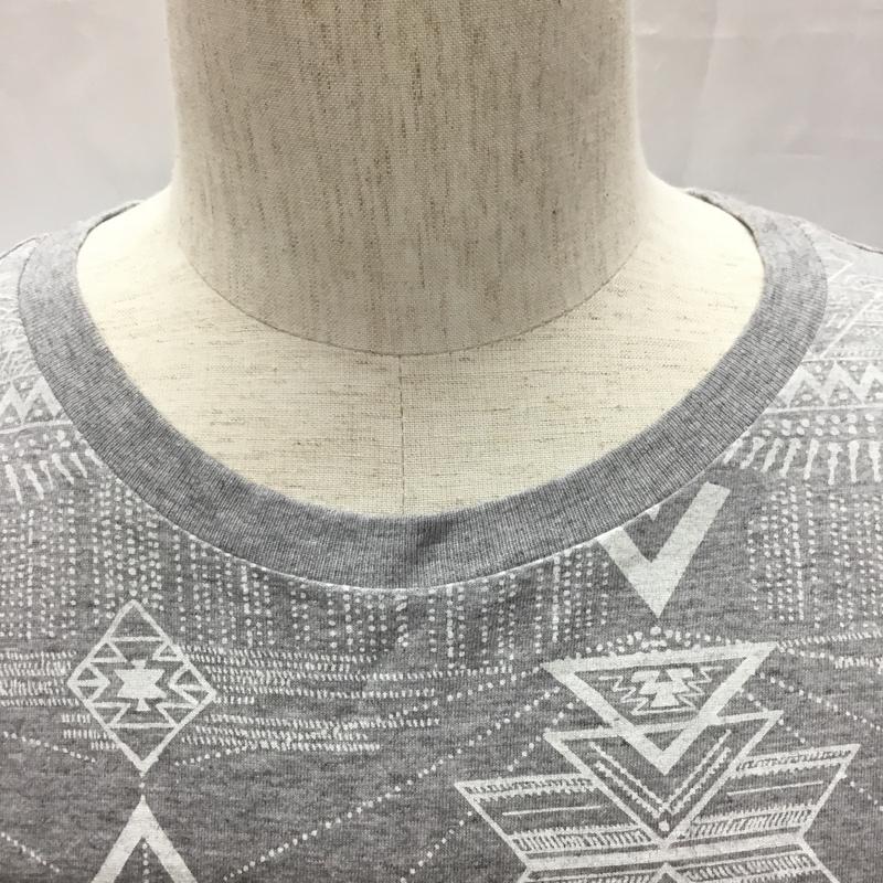 ザラ ZARA Tシャツ 半袖 半袖カットソー プリントTシャツ クルーネックカットソー S プリント 灰 / グレー /  メンズ USED 古着 中古 10108971