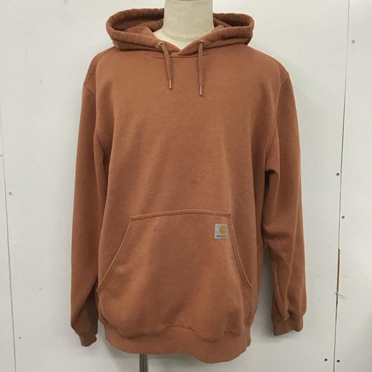 カーハート Carhartt パーカー 長袖 L ロゴ、文字 茶 / ブラウン /  メンズ USED 古着 中古 10124518