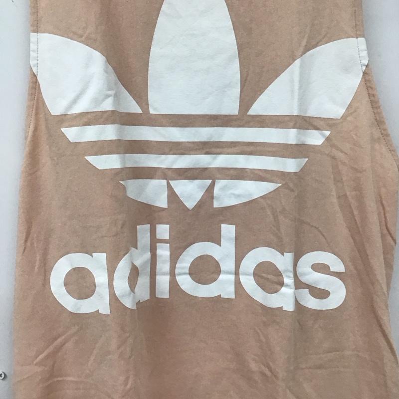 アディダス adidas タンクトップ タンクトップ ce5583 タンクトップ スポーツウェア ノースリーブカットソー L ロゴ、文字 桃 / ピンク / レディース USED 古着 中古 10129748